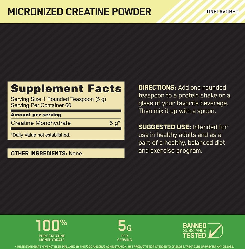 CREATINE POWDER MICRONIZED OPTIMUM NUTRITION