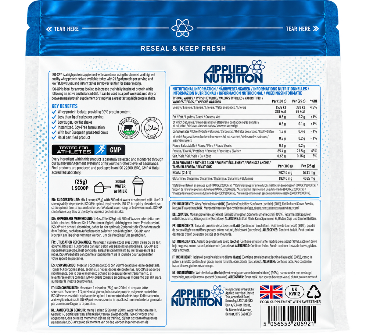 ISO-XP WHEY PROTEIN ISOLATE 1KG