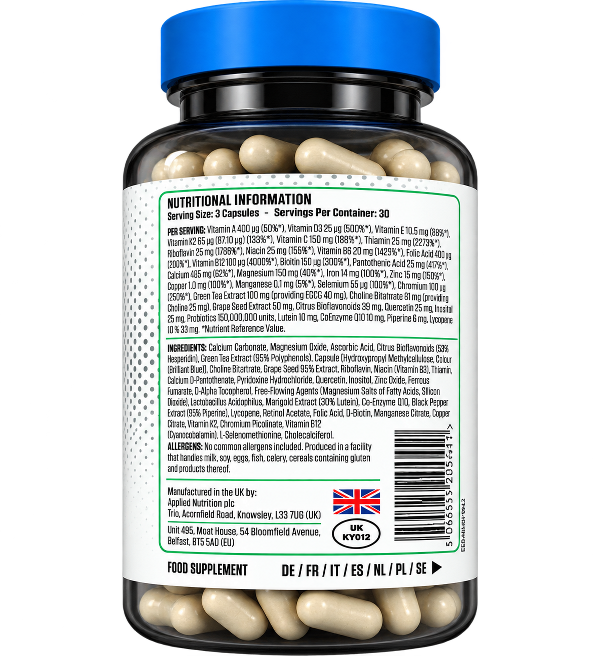 MULTI-VITAMIN COMPLEX APPLIED NUTRITION 90 CÁPSULAS