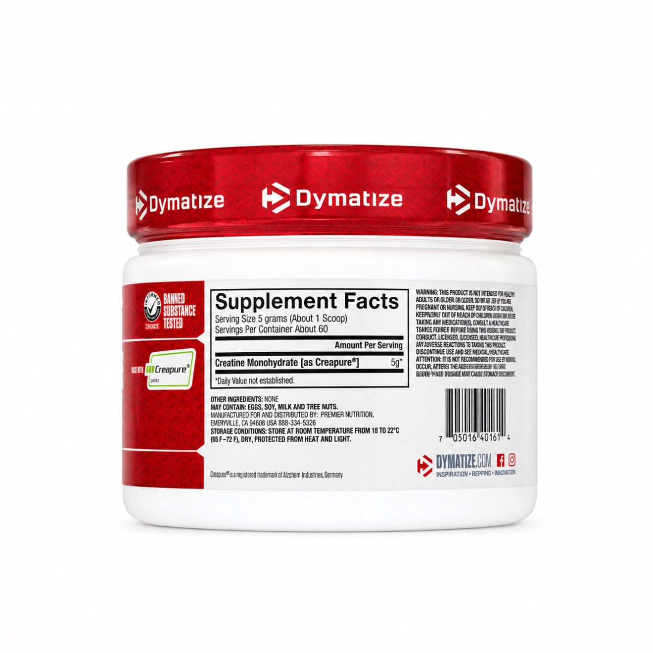 CREATINE MONOHIDRATADA DYMATIZE 300G