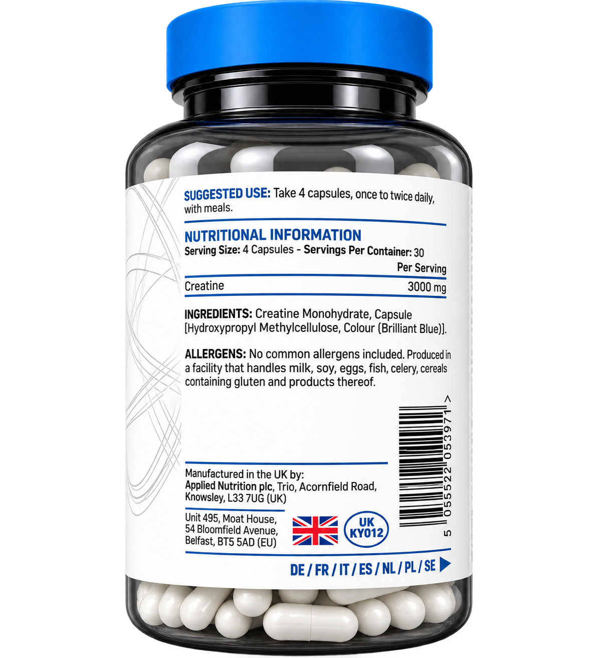 CREATINE 3000 APPLIED NUTRITION 120 CÁPSULAS