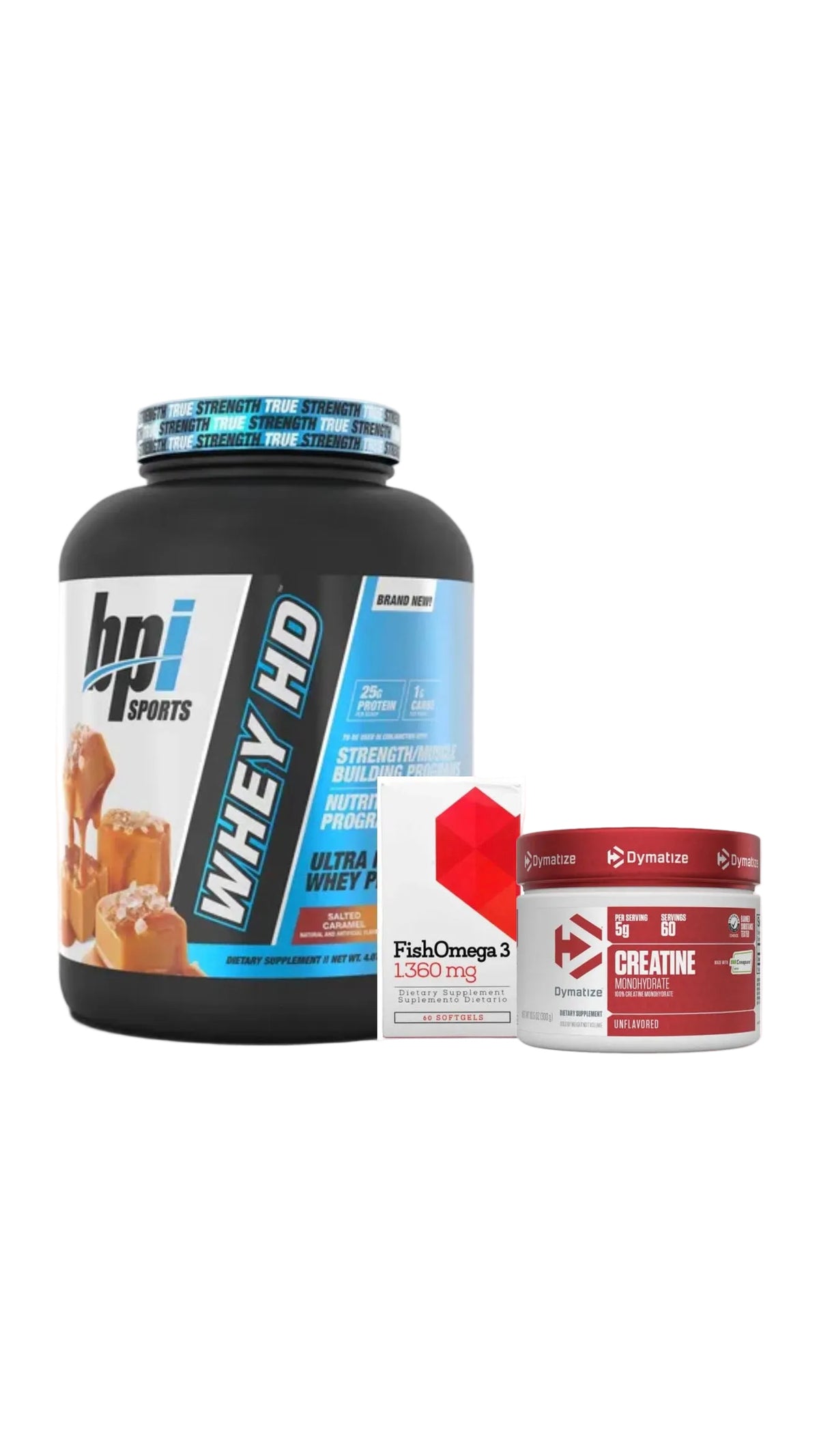 WHEY HD + FISH OIL OMEGA 3 + CREATINE DYMATIZE