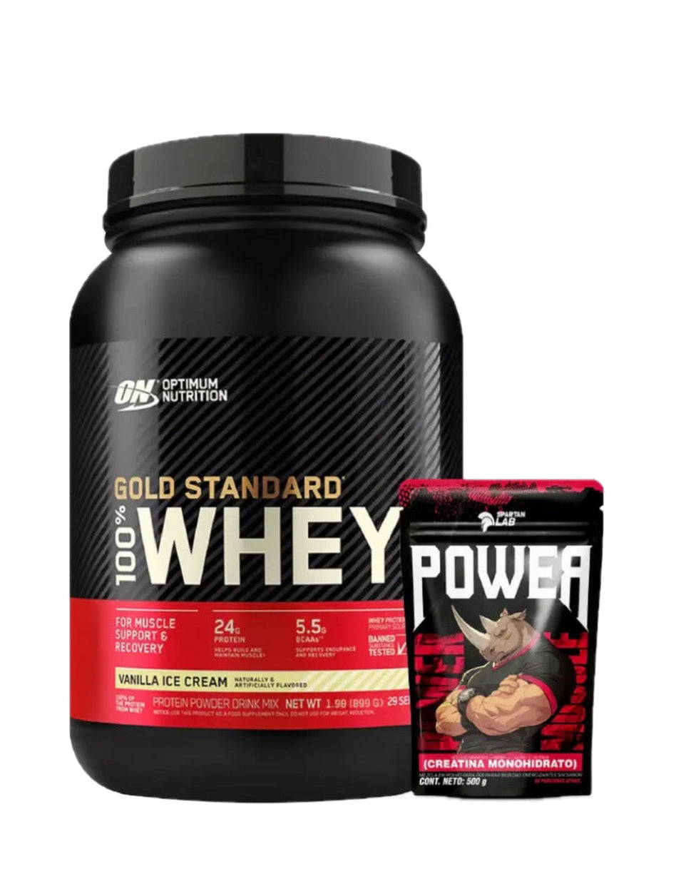 WHEY GOLD STANDARD 2LB + CREATINA SAPARTAN 500 G